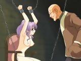 Chained Hentai Cutie Gets Vibrator By Bald Guy