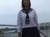 Japanese Uniform Girl Pissing And Fucking In Public 1