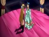 Anime Lesbians Enjoy a Double Dildo