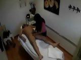 Asian masseuse gives an asian blowjob