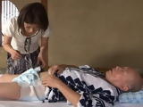 Embarrassed Daughter In Law Kaoru Natsuki Forced To Nurse Old Helpless Father In Law