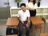 Japanese MILF Teacher Caught Nerd Boy Touching His Penis In School