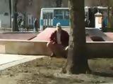 Blond Lady Public Pissing