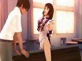Animated Cutie Molested By Friends in Classroom
