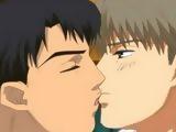 Two Hentai Guys Having Hot Night Kiss