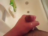 Asian boy cumming HARD in shower
