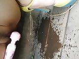 GF public flash and masturbation to squirt