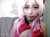 Asian whore in cosplay fuck show 