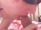 My wife tease my small foreskin cock