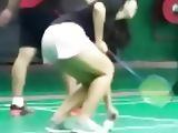 Chinese Young Teen at a Badminton Court Non Nude